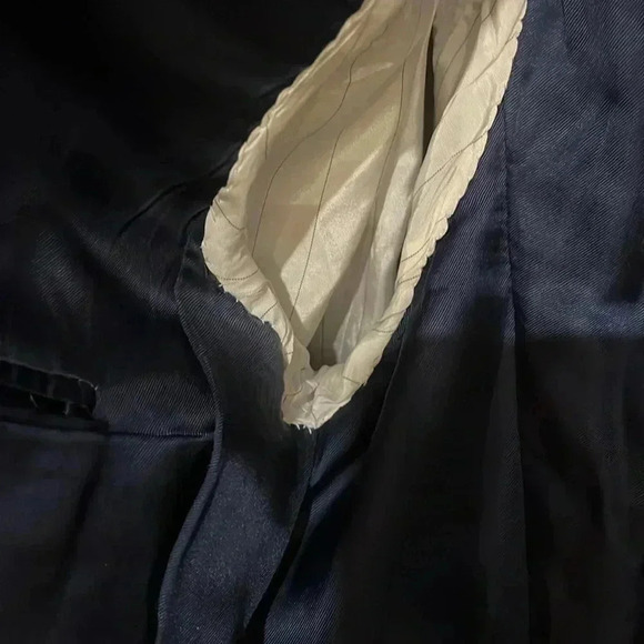 [42/36]Samuelsohn  SB Beckett Blue Wool/ Cashmere Men Regular Fit Blazer - Picture 5 of 11